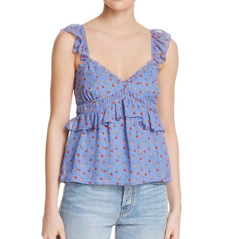 Joie Womens Diondra Sleeveless Blouse Top, Blue, Small